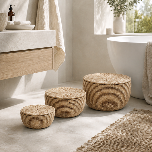 Storage baskets with lid