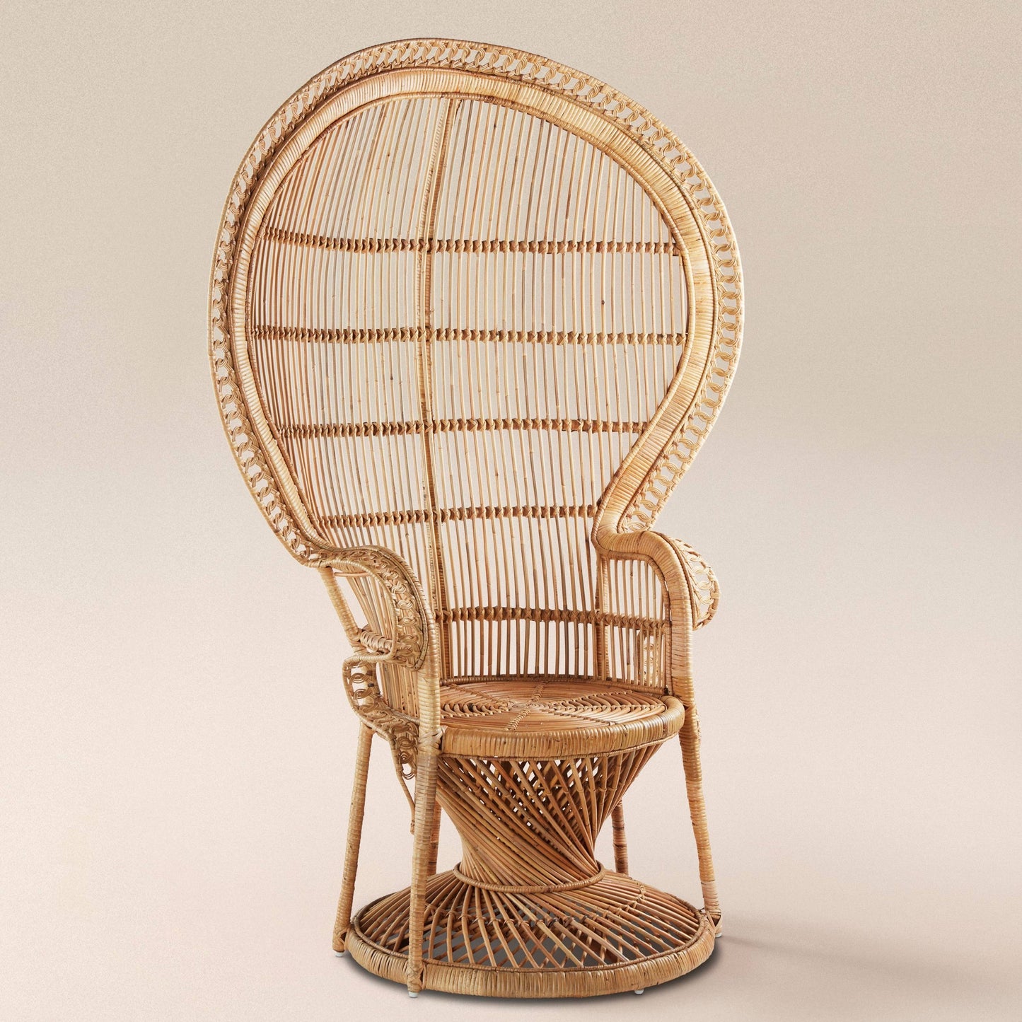 Peacock chair, handwoven in rattan and bamboo. Fair Trade from Malawi