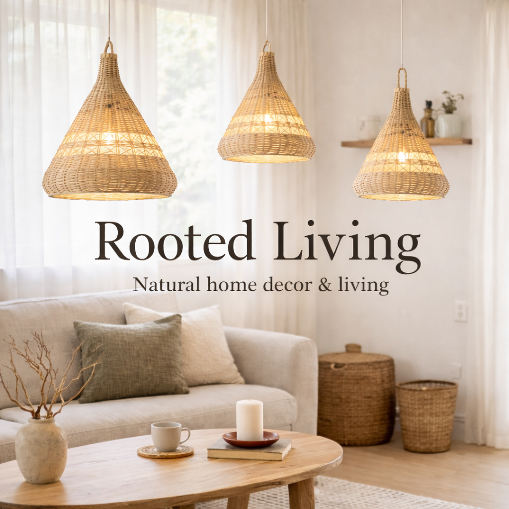 Lampshade braided in bamboo. Sustainable and Fair Trade from Cameroon