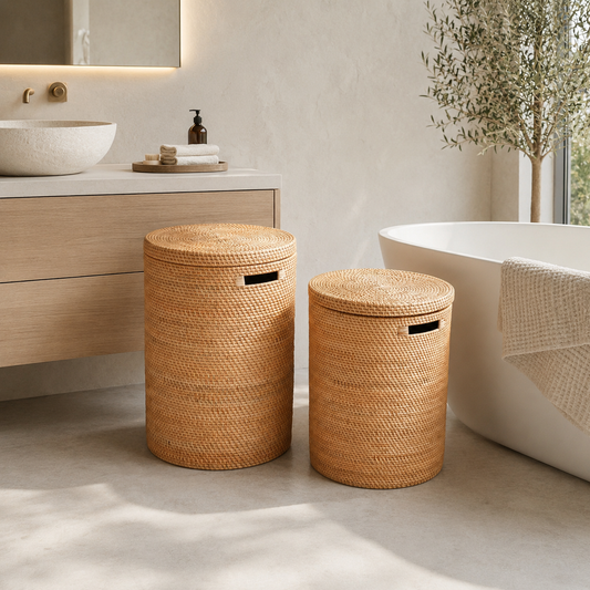Laundry basket with lid, medium