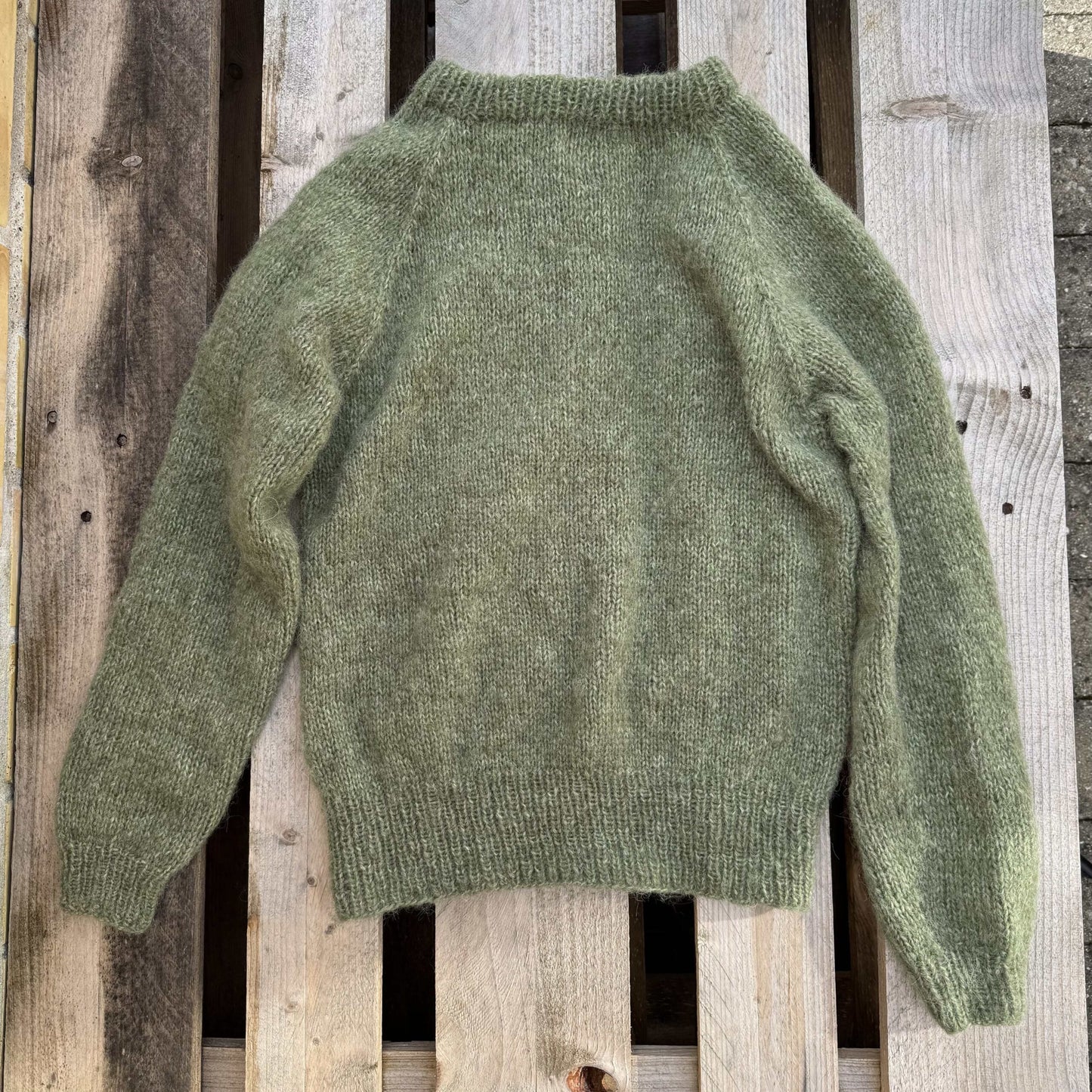 Coffee Beanies, Alpaka uld sweater, pale army, Burundi