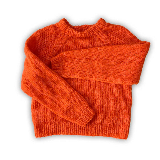 Coffee Beanies, Alpaca wool sweater, Coral red, Burundi