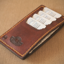 Wallet for eight credit cards in leather from South Africa