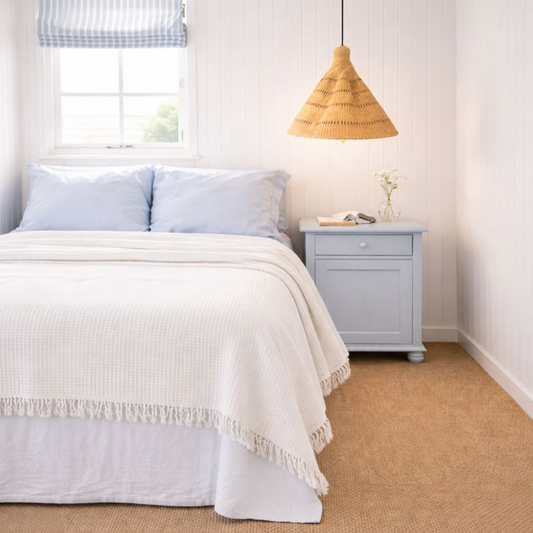 Sengetæppe / Plaid, naturhvid, 230x280cm