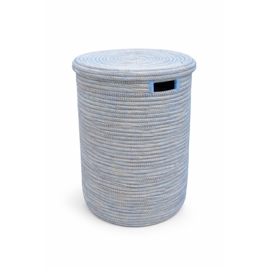 Basket / basket table, cylindrical, sky blue, size L