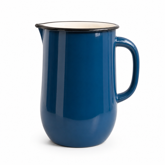 Handmade enamel carafe from Ukraine, Fair Trade for Peace, Mint