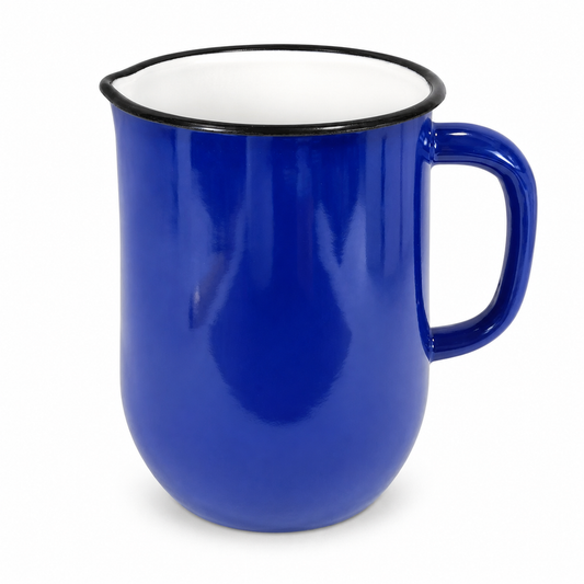 Handmade enamel carafe from Ukraine, Fair Trade for Peace, Mint